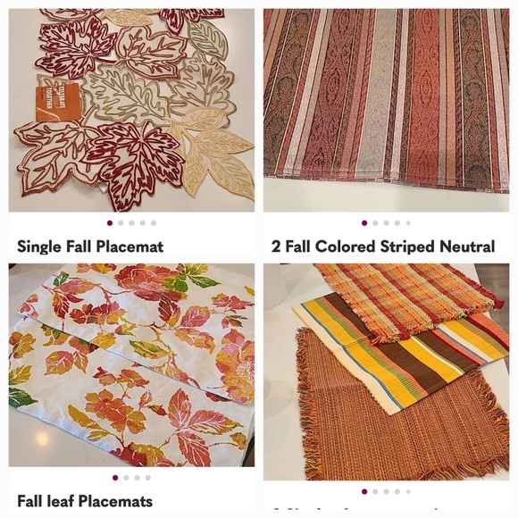 Autumn Leaf Placemats Set - Picture 1 of 5